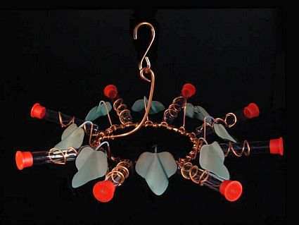 Copper Hummingbird Carousel Feeder