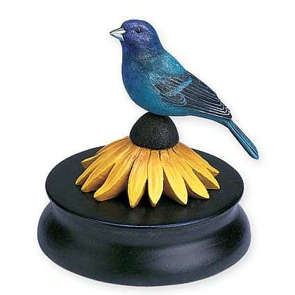 Backyard Songbirds Fall Indigo Bunting Sculpture