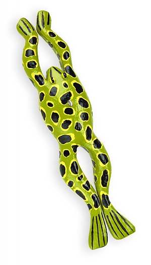 Folk Art Fish Leo The Frog Sculpture