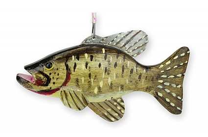 Folk Art Fish Miniature Crappie Sculpture