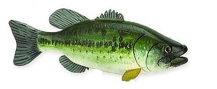 Folk Art Fish Miniature Largemouth Bass Sculpture