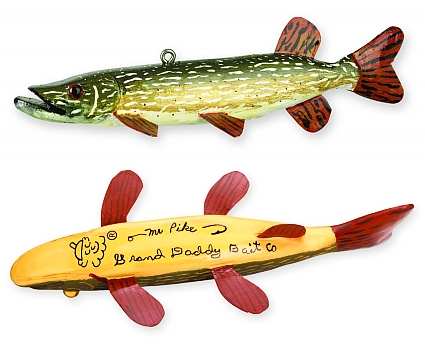 Folk Art Fish Miniature Northern Pike Sculpture