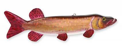 Folk Art Fish Miniature Muskie Mike Sculpture