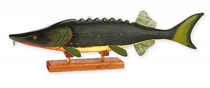 Folk Art Fish Oldie Sturgeon Sculpture