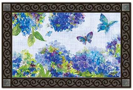 blue hydrangea matmate doormat insert interchangeable eco blue hydrangea matmate doormat insert interchangeable eco