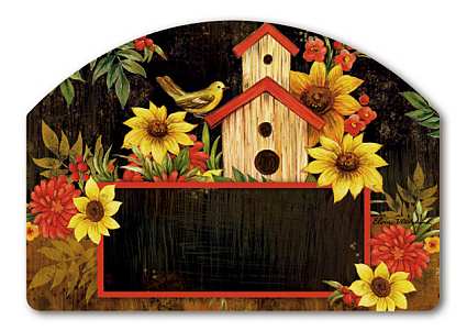 Autumn Birdhouse Yard DeSign