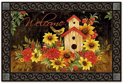 Autumn Birdhouse MatMate Doormat