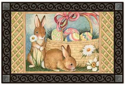 Basket Bunnies MatMate Doormat