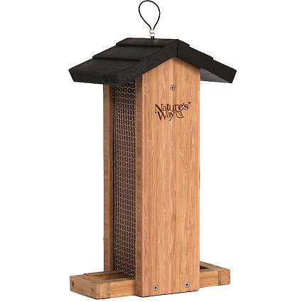 Bamboo Vertical Mesh Bird Feeder