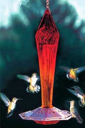 Paradise Faceted Ruby Hummingbird Feeder