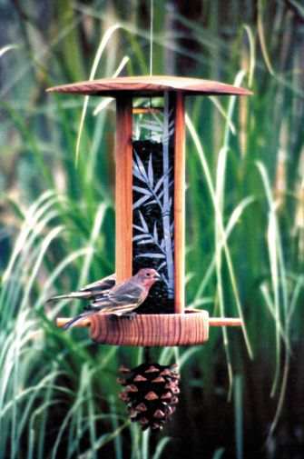 Bamboo Songbird Lantern Bird Feeder