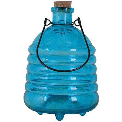 Traditional Glass Wasp Trap Blue