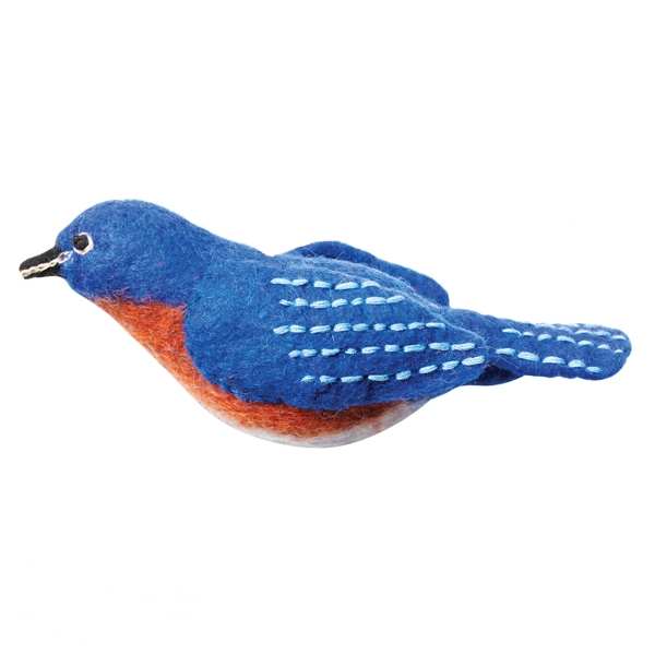 Wild Woolies Ornament Bluebird