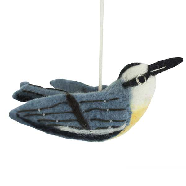 Wild Woolies Ornament Nuthatch