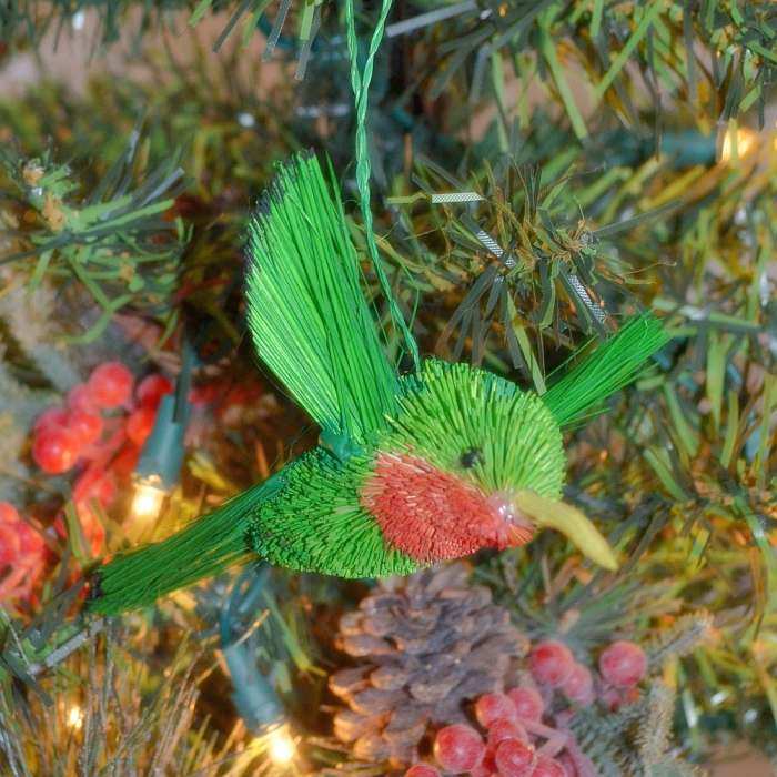 Brushart Bristle Brush Bird Ornament Hummingbird