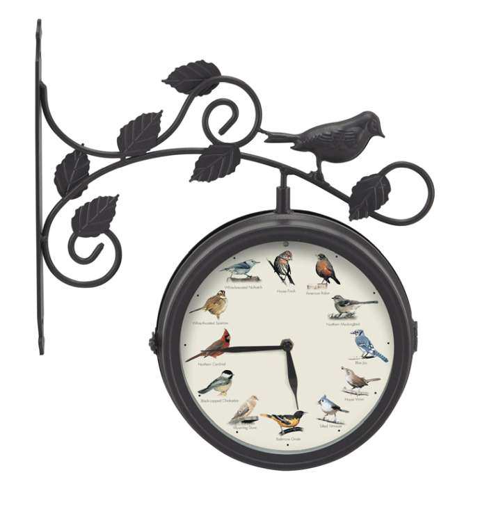Decorative Outdoor Singing Bird Clock Thermometer, Singing Bird Decorative Outdoor Singing Bird Clock Thermometer, Singing Bird Sound Clocks at Songbird Garden - Decorative Outdoor Singing Bird Clock Thermometer, Singing Bird