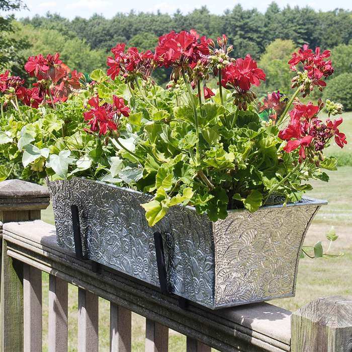 Achla Handrail Embossed Flower Box Kit