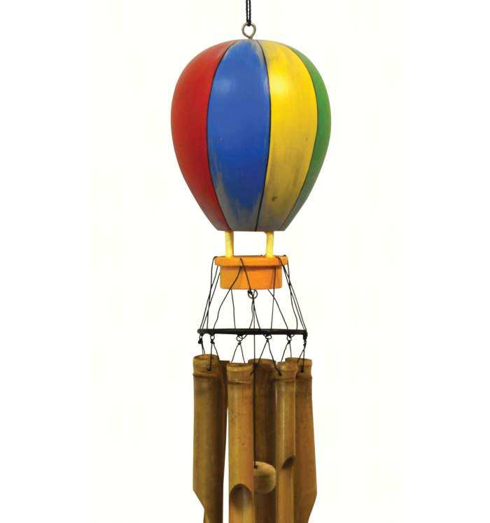 Bamboo Windchime Hot Air Balloon