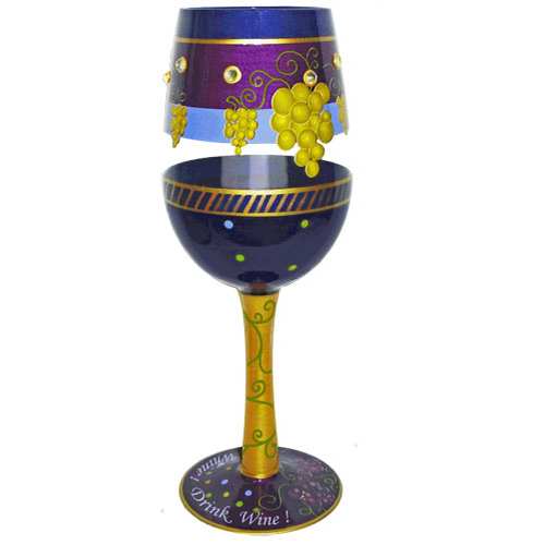 Bottom's Up Wine Glass Don't Whine! Drink Wine