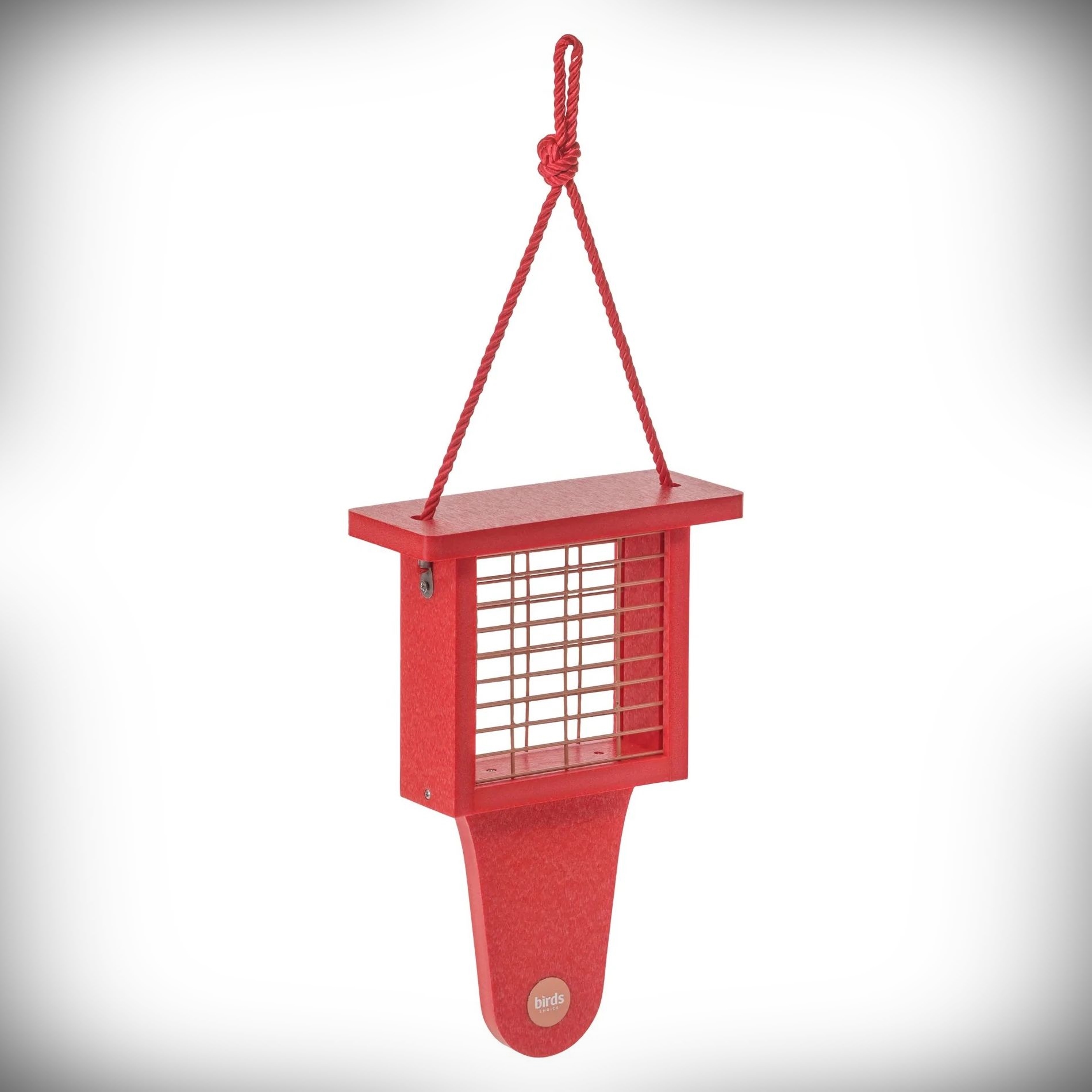 Color Pop Recycled Tail-Prop Suet Feeder Red