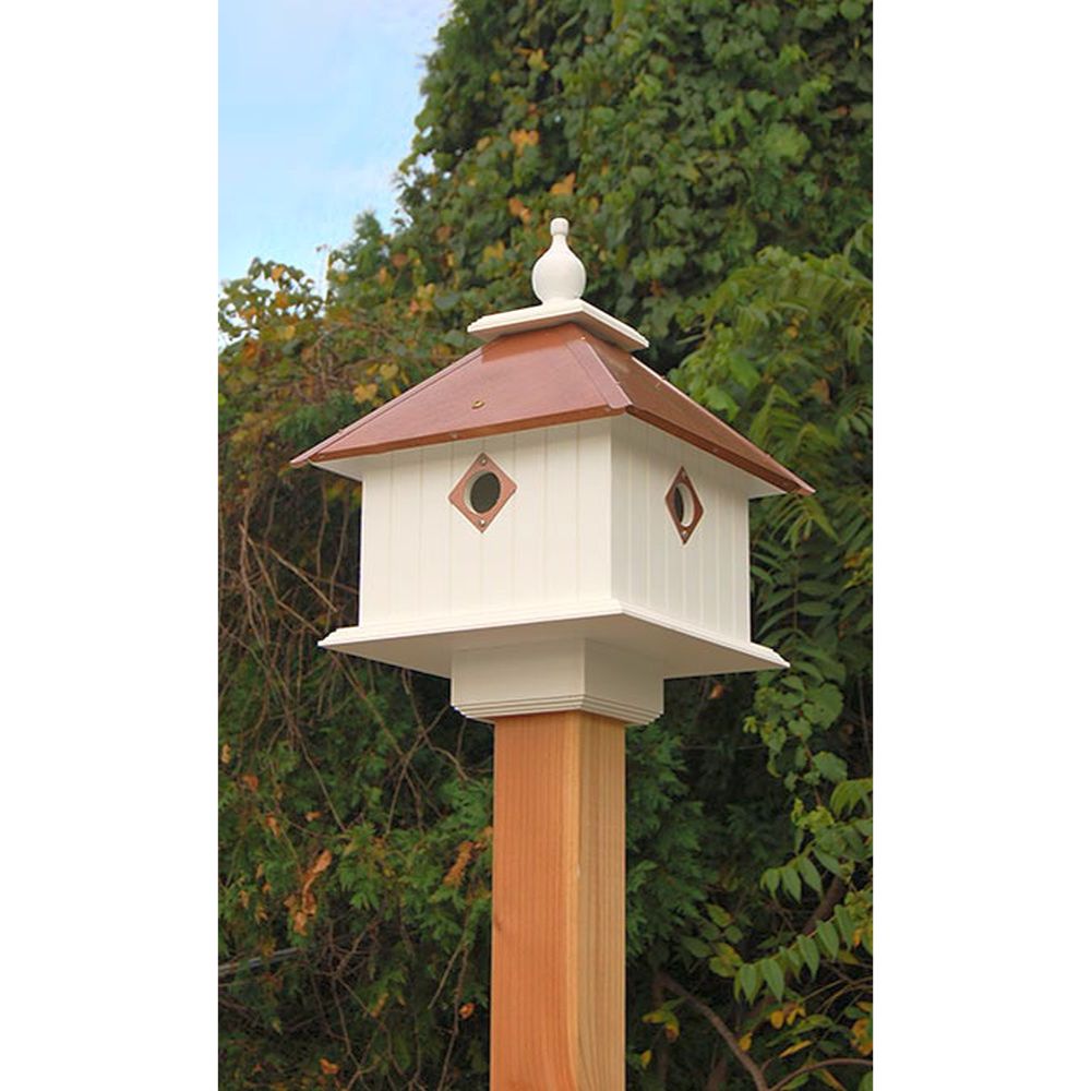 Carriage Bird House with Hammered Copper Roof