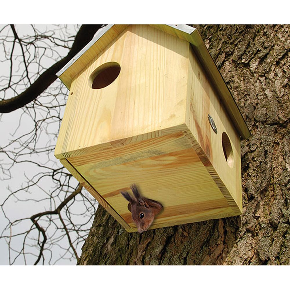 Best For Squirrels Squirrel House with Metal Roof