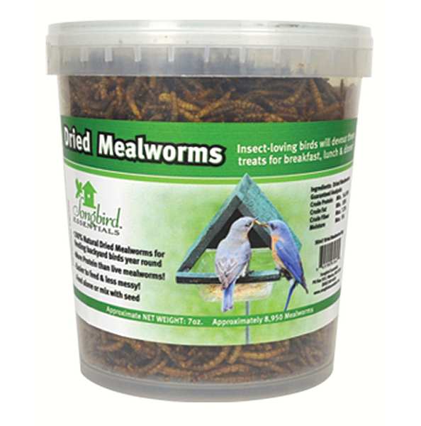 Songbird 100% Natural Dried Mealworm Tub 10 oz.