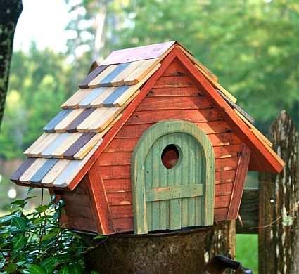 Prairie Home Bird House Redwood