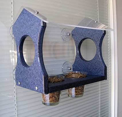 Songbird Recycled Plastic Bluebird Window Feeder