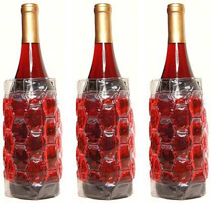 Cool Sack Wine Bottle Wrap Red Set of 3