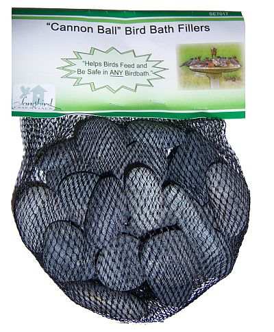 Cannonball River Rock Bird Bath Fillers Twin Pack