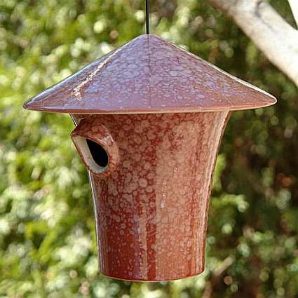 Alcyon Porcelain Kasa Bird Home Set of 2