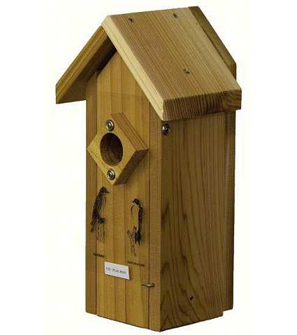 Bluebird or Tree Swallow Nestbox w/Peak Roof