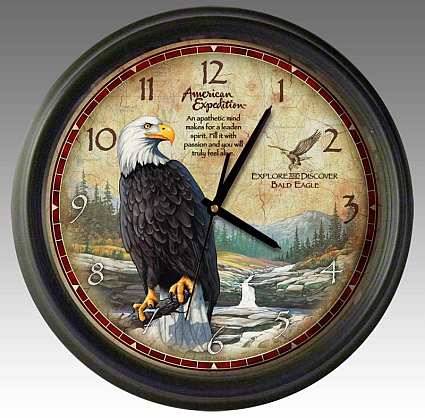Bald Eagle 16 Inch Wall Clock