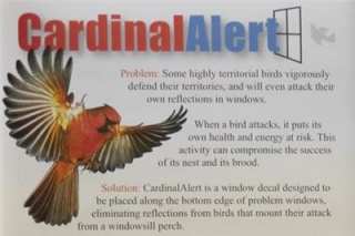 Cardinal Alert Window Decal Twin Pack