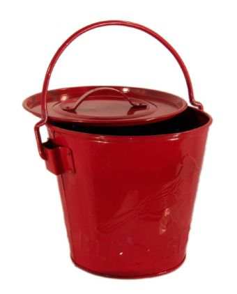 Bird Seed Bucket 15 Quart Red