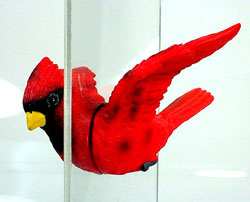 Cardinal Fly-Thru Window Magnet