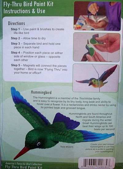 Gold Finch Fly-Thru Bird Paint Kit