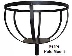 Pole Mount Flower Pot Holder - Mount to 1" diameter poles