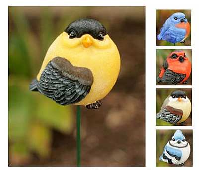 Audubon Birds Resin Garden Stakes Set of 24
