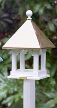 Lazy Hill Farm Square Feeder with Polished Copper Roof