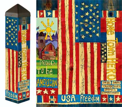 20" Art Pole 4x4 Hometown Hero