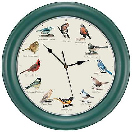 Original Singing Bird Wall Clock 10.7"