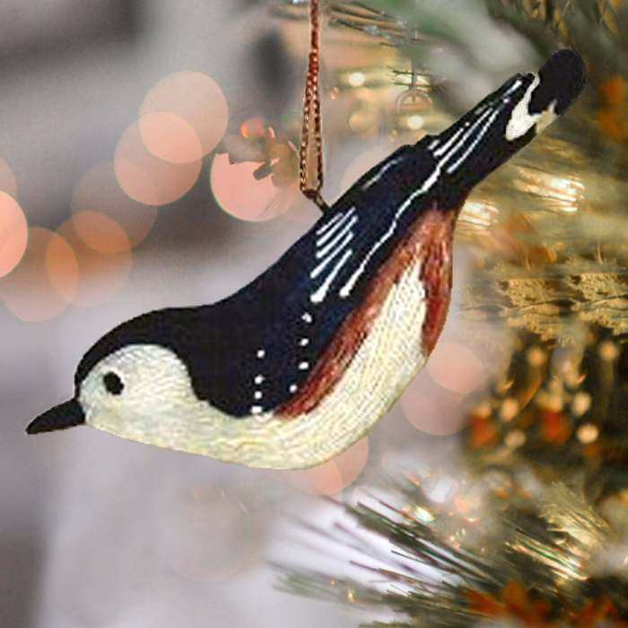 Audubon Songbird Ornament Nuthatch
