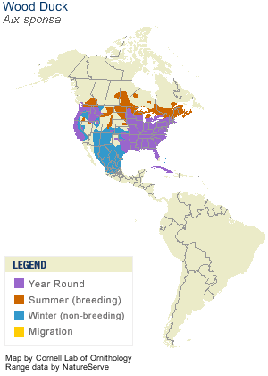 Wood Duck Range Map