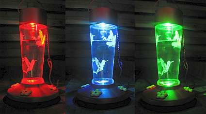 Solar Lighted Hummingbird Feeder