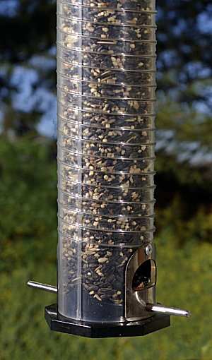 Chew Proof Bird Feeder - Two Stainless Steel Feeding Stations