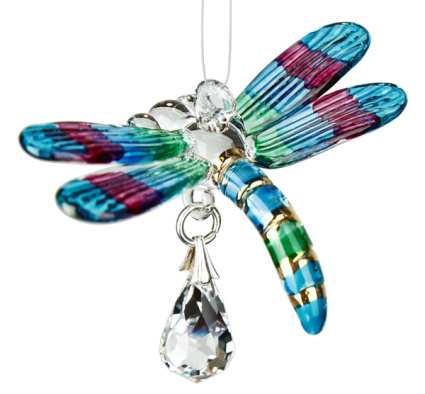 Fantasy Glass Suncatcher Hummingbird Spring Pastels