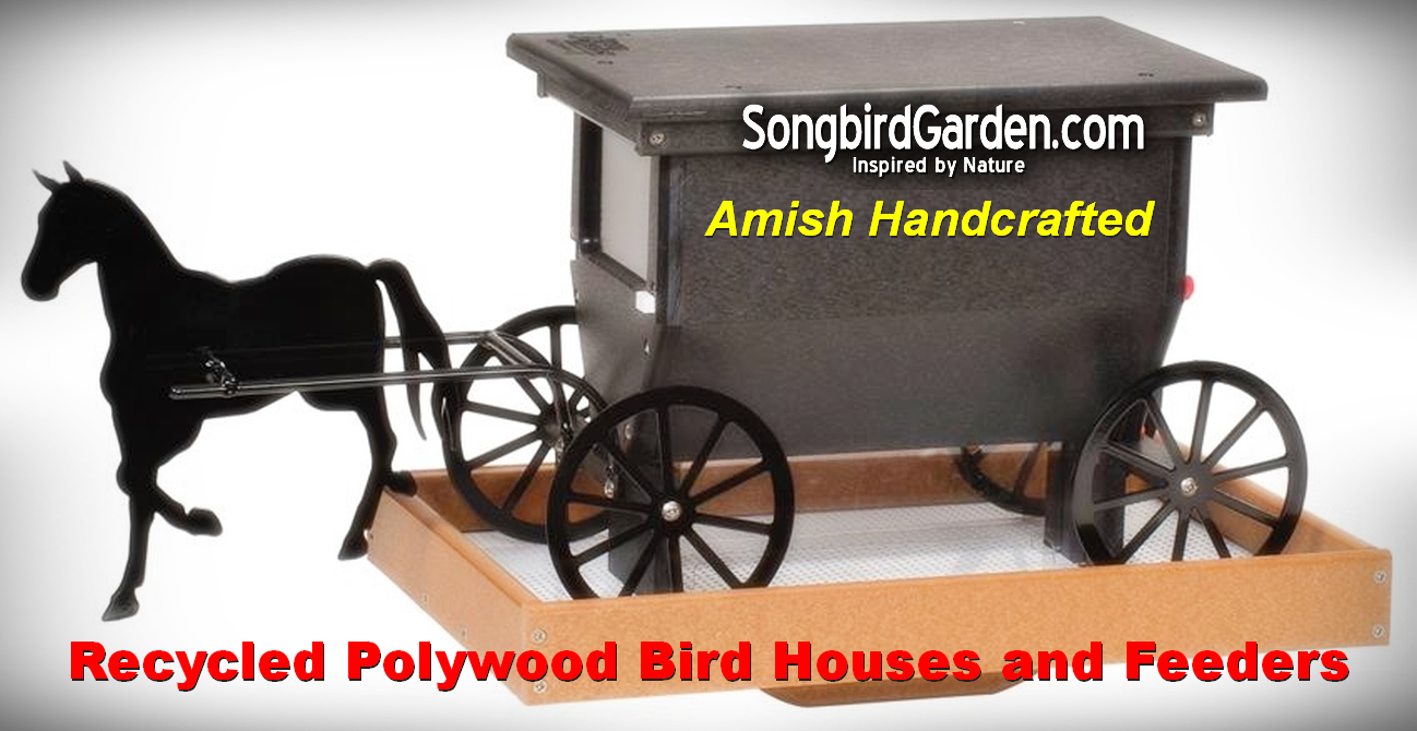 Amish Handcrafted Recxycled Poly Bird Houses and Feeders