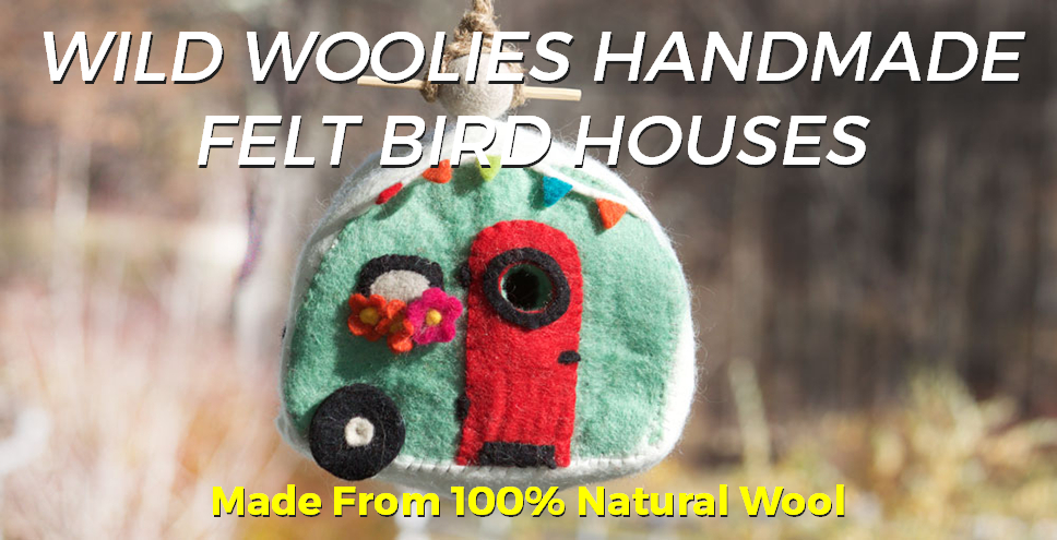 Wild Woolies Felt Handmade Bird Houses